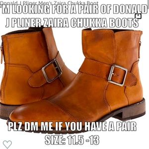 ISO DONALD J PLINER ZAIRA CHUKKA BOOTS BROWN OR BLACK SIZE: 11.5- 13
